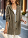 1940s Solid Pockets Knitted Hooded Coat - vintage fashion, retro style