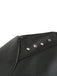 1940s Solid Studded Stand Collar Leather Jacket - vintage fashion, retro style