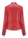 1940s Solid Studded Stand Collar Leather Jacket - vintage fashion, retro style