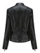 1940s Solid Studded Stand Collar Leather Jacket - vintage fashion, retro style