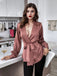 1940s Solid Surplice V-Neck Silky Blouse: a 1940s classic that whispers rather than shouts
