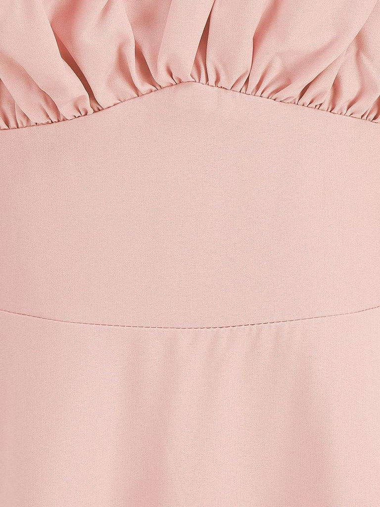 1940s Solid Suspender A-line Dress: where 1940s romance meets her modern spirit