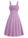 This 1940s Solid Suspender A-line Dress wraps her in 1940s elegance, one twirl at a time