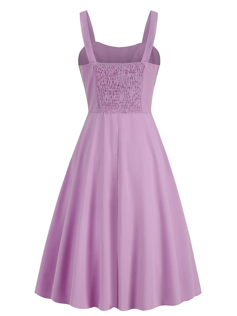 1940s Solid Suspender A-line Dress — a 1940s silhouette that turns sidewalks into runways