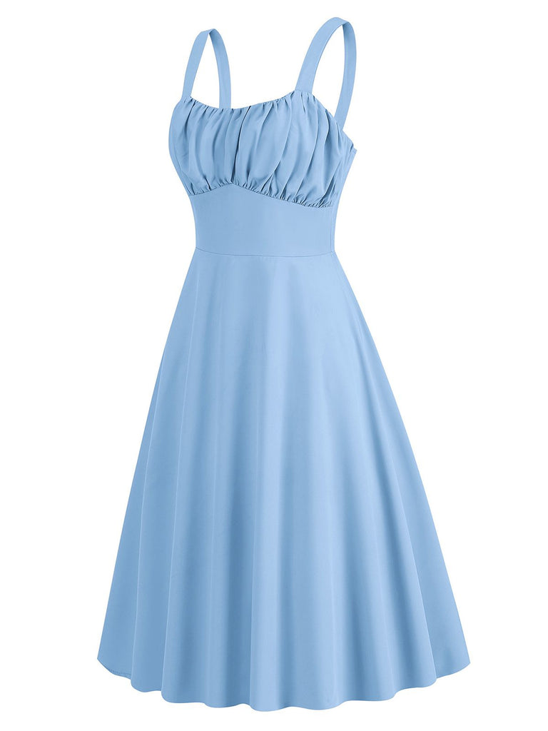 1940s Solid Suspender A-line Dress: where 1940s romance meets her modern spirit