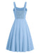 This 1940s Solid Suspender A-line Dress wraps her in 1940s elegance, one twirl at a time