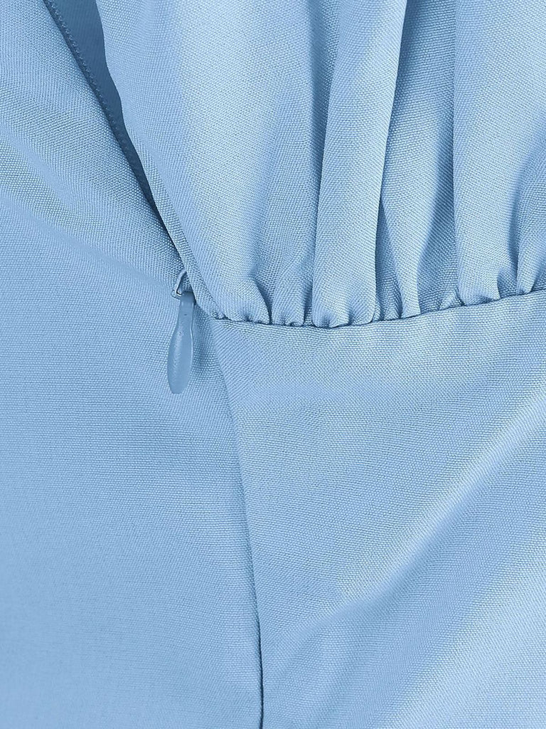 She slips into this 1940s Solid Suspender A-line Dress and suddenly it's a 1940s daydream