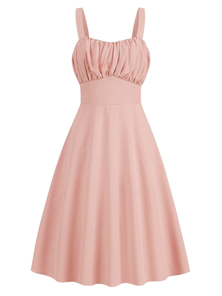 1940s Solid Suspender A-line Dress: where 1940s romance meets her modern spirit