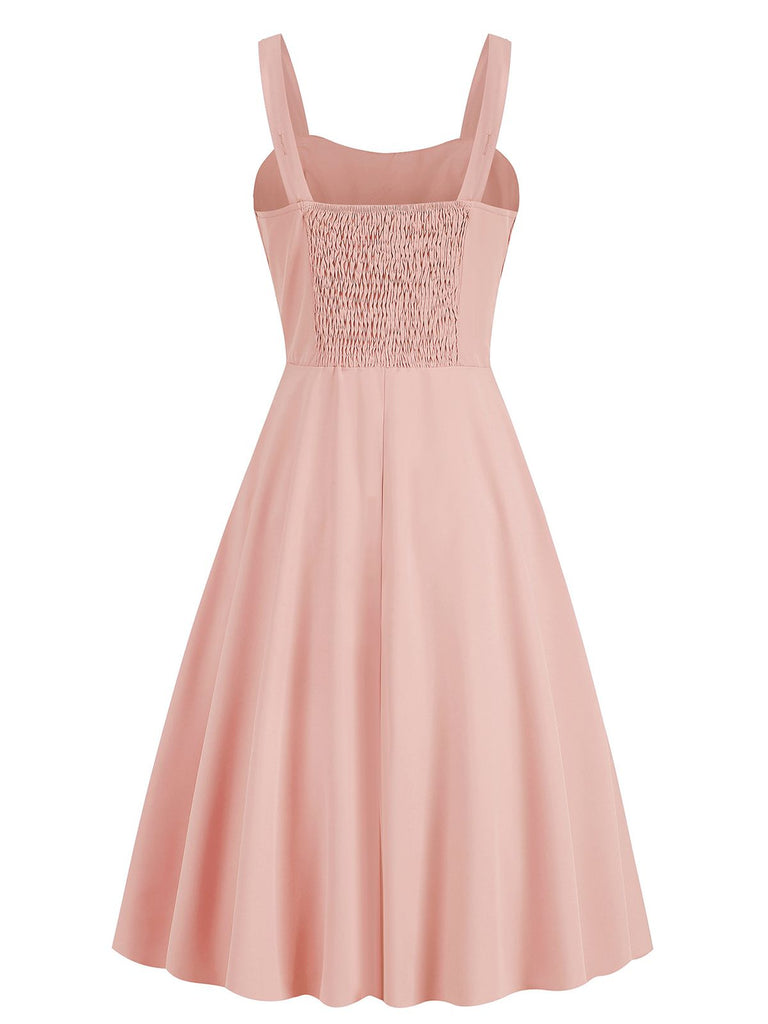 1940s Solid Suspender A-line Dress — the kind of 1940s dress that makes strangers smile
