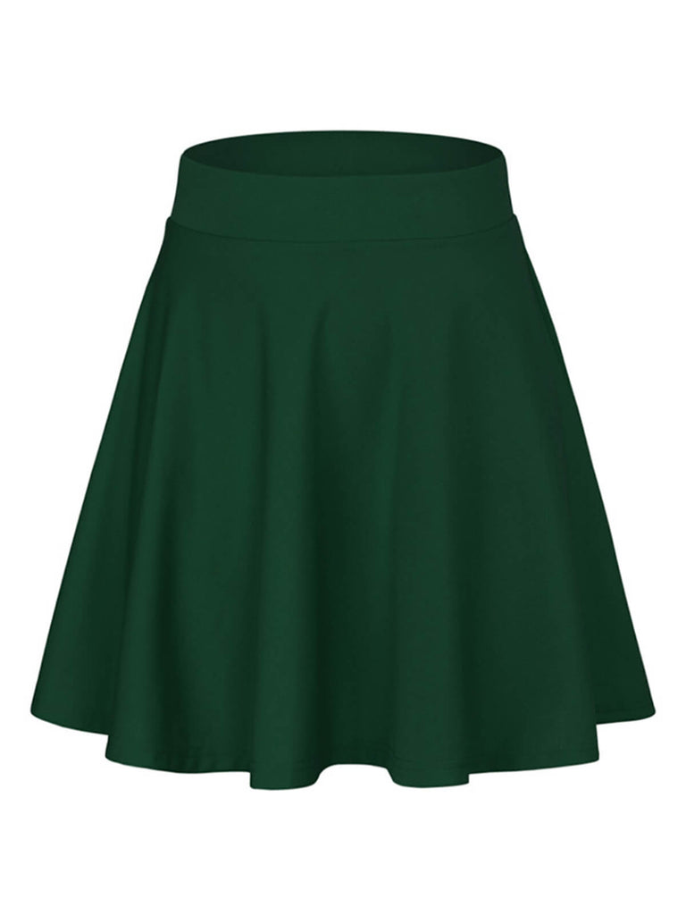 1940s Solid Thigh-Length A-Line Skirt, vintage skirt, retro style - perfect for women who love vintage and retro fashion