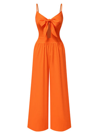 1940s Solid VNeck HollowOut Bow | 1940s | vintage romper, retro jumpsuit
