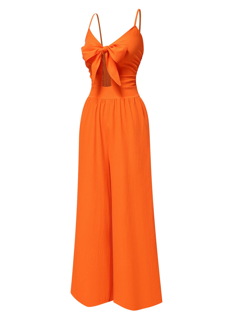 1940s Solid VNeck HollowOut Bow | 1940s | vintage romper, retro jumpsuit