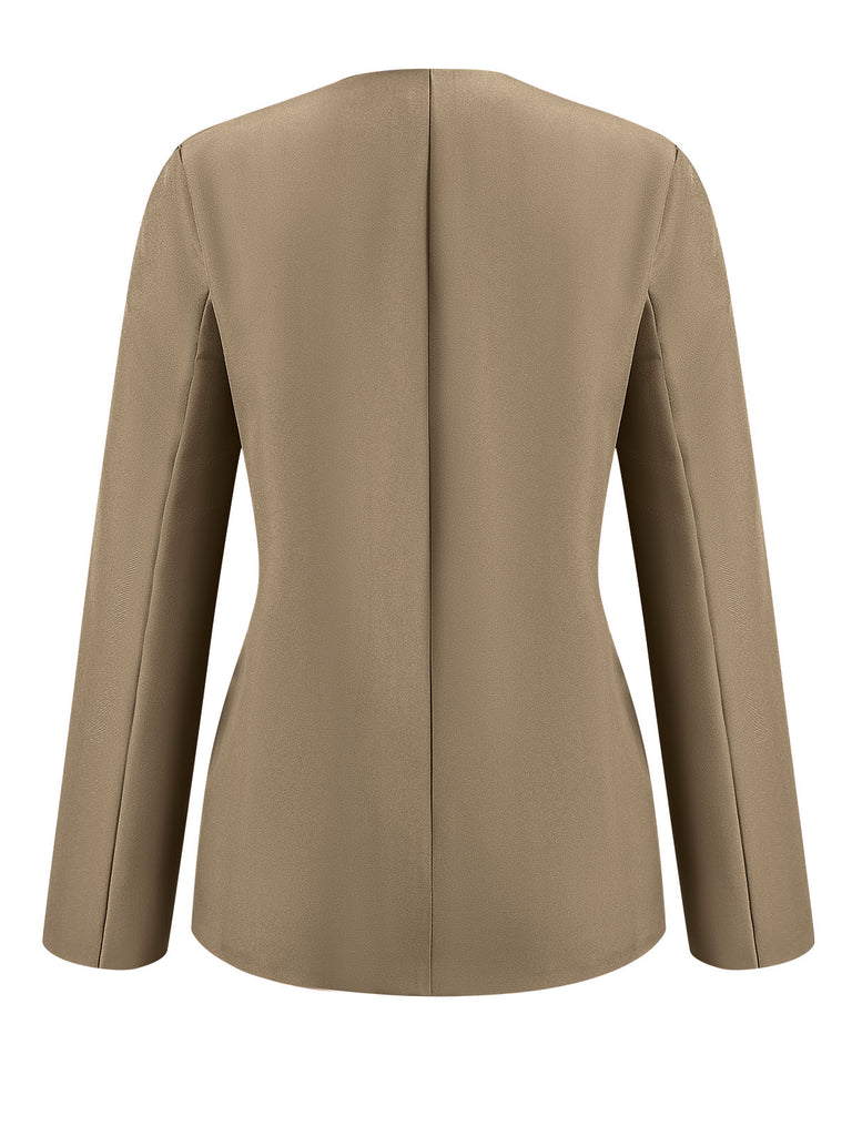 1940s Solid V-Neck Vintage Coat, vintage coat, retro outerwear - perfect for women who love vintage and retro fashion