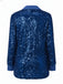 1940s Solid Velvet Sequined Lapel Blouse - vintage fashion, retro style