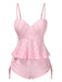 1940s Spaghetti Strap Eyelet Shell Tankini Set - vintage fashion, retro style