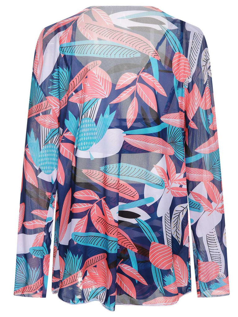 1940s Spaghetti Strap Print Swimsuit & Cover-Up — 1940s poolside glamour meets sun-drenched confidence