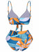 1940s Spaghetti Strap Print Swimsuit & Cover-Up — because 1940s glamour never goes out of style