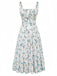 Elegant 1940s Vintage Floral Dress 3