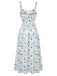 Elegant 1940s Vintage Floral Dress 4