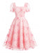 Pink 1940s Vintage Retro Dress 2