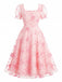 Pink 1940s Vintage Retro Dress 3
