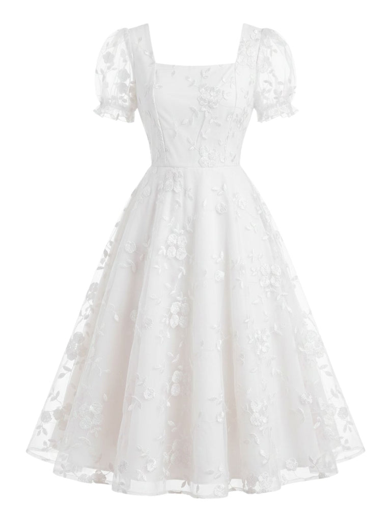 Pink 1940s Vintage Retro Dress 4