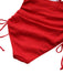 1940s Solid Ruched Spaghetti Strap One-Piece Swimsuit - vintage swimsuit, pin-up style