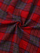 1940s Tartan Plaid Long Sleeve Belted Shirt Dress - vintage dress, retro fashion
