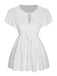 1940s Tie Front Eyelet Embroidered Blouse, vintage top, retro blouse - perfect for women who love vintage and retro fashion