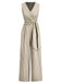 1940s V-Neck Striped Tie-Waist Sleeveless Jumpsuit - vintage jumpsuit, retro fashion
