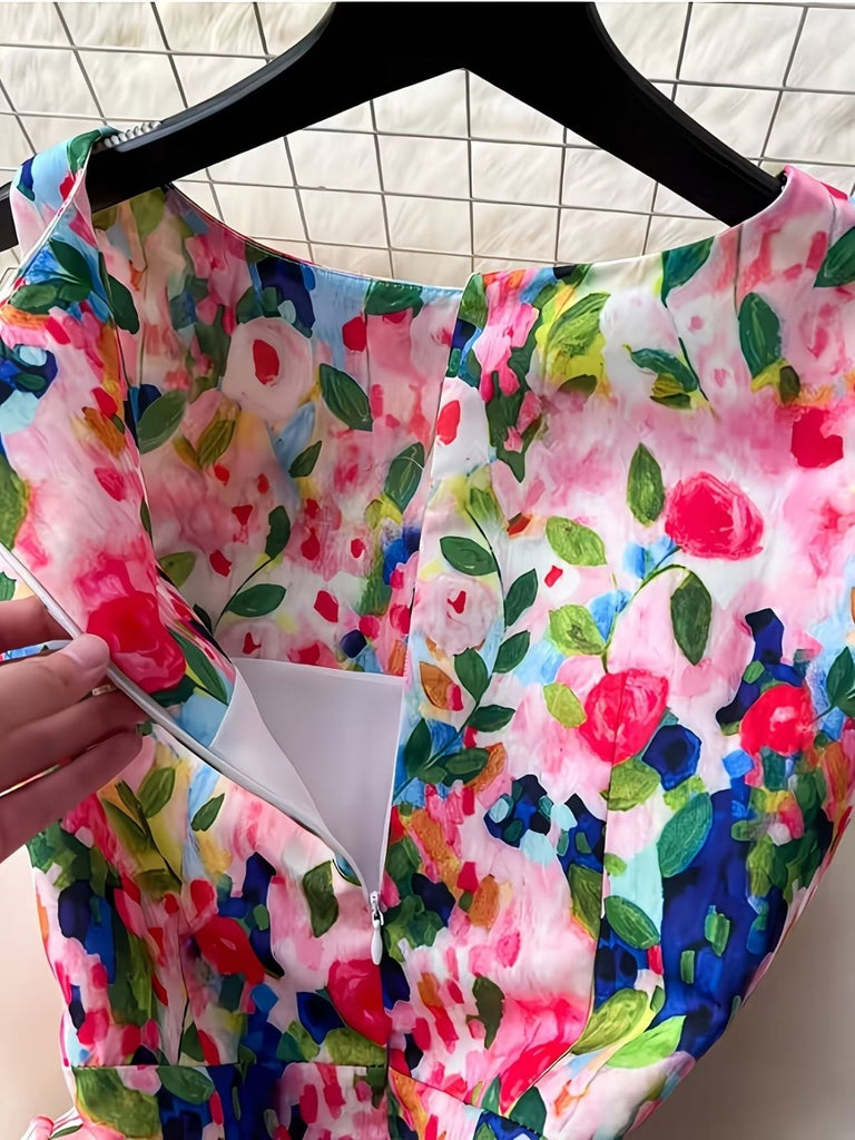 1940s Floral Vintage Classic Dress 6