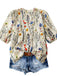 Plus Size 1940s Floral V Neck Vintage Top 2