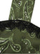 Green 1950s Paisley Lace Patchwork Swing Dress