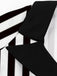 This 1950S Lapel Black & White Stripes Dress wraps her in 1950s elegance, one twirl at a time