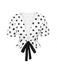 2PCS 1950s Deep V-Neck Polka Dots Top & Straight-Leg Pants - vintage fashion, retro style