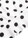 2PCS 1950s Deep V-Neck Polka Dots Top & Straight-Leg Pants - vintage fashion, retro style