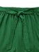 2PCS Green 1950s Tropical Plants Halter Top & Textured Pants - vintage fashion, retro style, elegant red