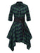 1950s 3/4 Sleeve Plaid Belt Dress — the kind of 1950s dress that makes strangers smile