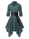 1950s 3/4 Sleeve Plaid Belt Dress — vintage elegance for the modern woman