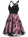 1950s 3D Butterfly Embroidered Patchwork Dress - vintage dress, retro fashion, rockabilly