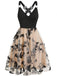 1950s 3D Butterfly Embroidered Patchwork Dress - vintage dress, retro fashion, rockabilly