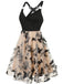 1950s 3D Butterfly Embroidered Patchwork Dress - vintage dress, retro fashion, rockabilly
