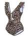 1950s All-Over Print Ruffled Belt One-Piece Swimsuit, vintage swimsuit, pin-up swimwear - perfect for women who love vintage and retro fashion