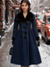 This 1950s And Fur Collar Coat is her armor of 1950s elegance