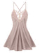 1950s Back Straps Lace Satin Nightdress — a 1950s silhouette that turns sidewalks into runways