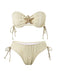 1950s Bandeau Sand-Ripple Jeweled Starfish Bikini Set - vintage fashion, retro style