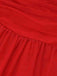 1950s Bandeau Solid Glitter Back Bow Skater Dress - vintage dress, retro fashion, rockabilly