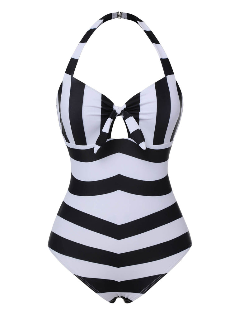 1950s Barbie Stripes Halter Swimsuit | 1950s | vintage swimsuit, retro beachwear