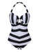 1950s Barbie Stripes Halter Swimsuit | 1950s | vintage swimsuit, retro beachwear
