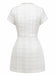 1950s Binding Pearl-Trimmed Collar Tweed Dress - vintage dress, retro fashion, rockabilly